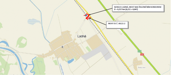 III/00221 Ladná most nad žel. ev.č. 00221-2