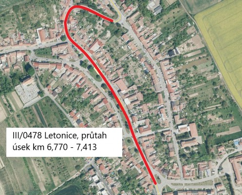 III/0478 Letonice, průtah