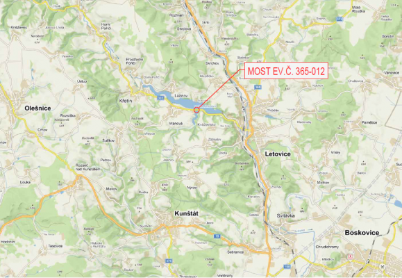 II/365 Letovice, most ev.č. 365-012 přes přehradní nádrž Křetínka
