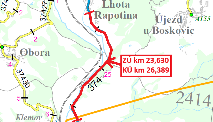 II/374 Lhota Rapotina - Doubravice nad Svitavou