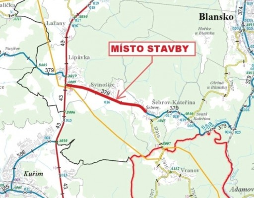 II/379 Lipůvka - Blansko, II. et. - Lipůvka - Šebrov