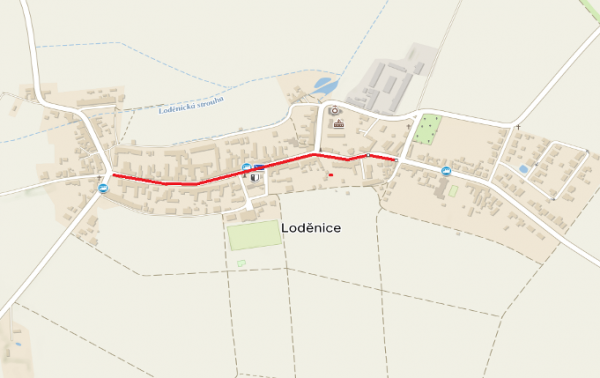 III/4133 a III/3967 Loděnice - průtah, 1. stavba