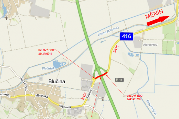 II/416 Měnín - Blučina, most 416-011 (přes D2)