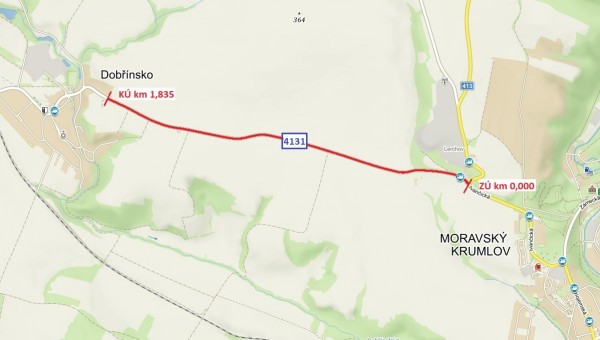 Mikrokoberce 2023 - III/4131 Moravský Krumlov - Dobřínsko