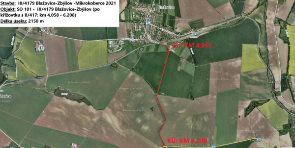 Mikrokoberce 2021 - III/4179 Blažovice - Zbýšov