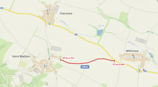 Mikrokoberce 2024 - III/40825 Milíčovice - Horní Břečkov