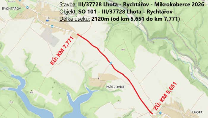 Mikrokoberce 2026 - III/37728 Lhota - Rychtářov