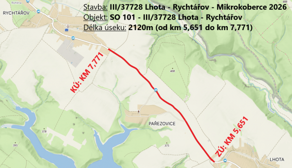 Mikrokoberce 2026 - III/37728 Lhota - Rychtářov