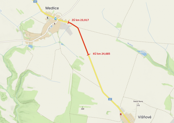 II/400 Medlice - Višňové