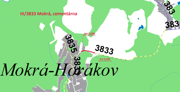 II8I/3833 Mokrá, U cementárny