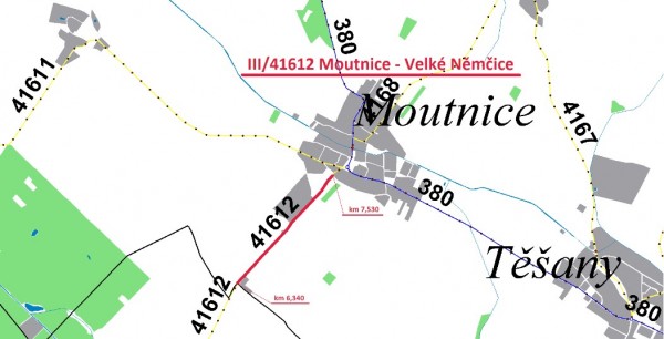 III/41612 Moutnice - Velké Němčice