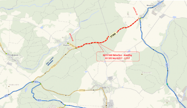 III/37360 Němčice - Kuničky