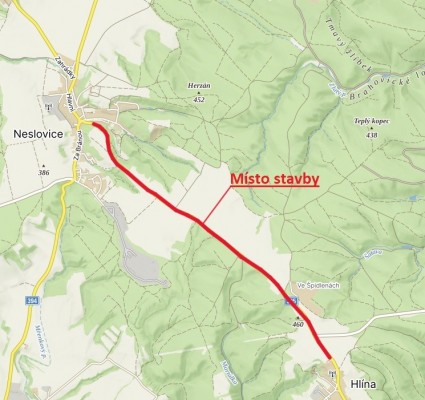 II/395 Neslovice - Hlína