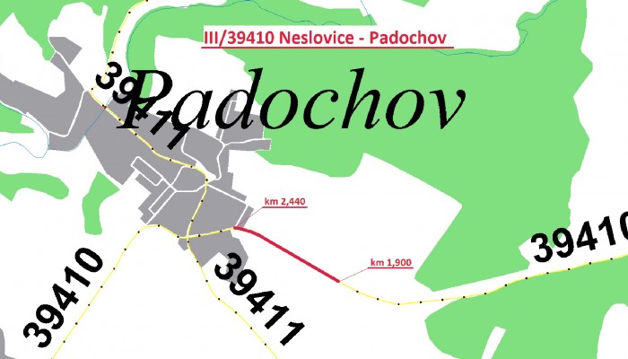III/39410 Neslovice - Padochov