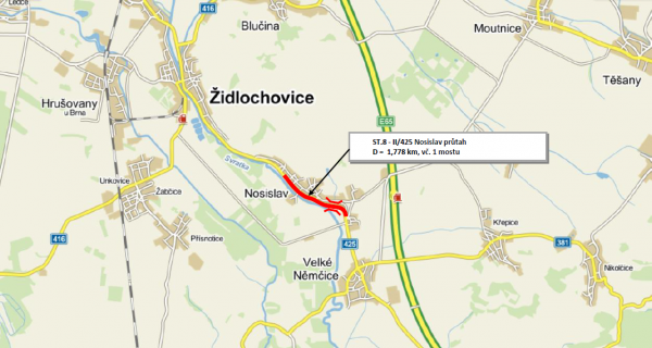 II/425 Nosislav průtah
