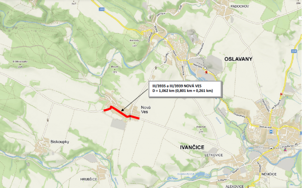 III/3935 a III/3939 Nová Ves