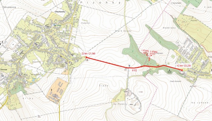II/152 Ořechov - Hajany