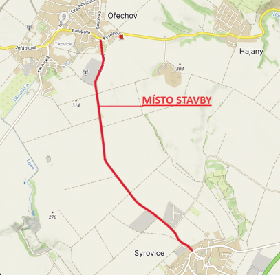 III/15266 Syrovice - Ořechov