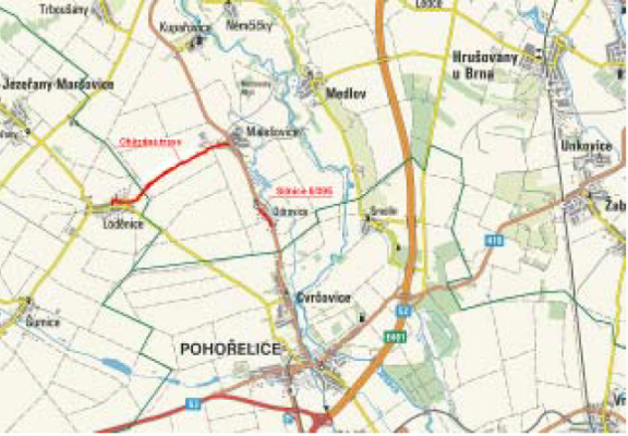 II/395 Odrovice - průtah