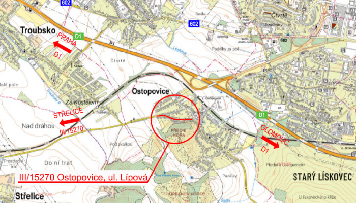 III/15270 Ostopovice, ul. Lípová