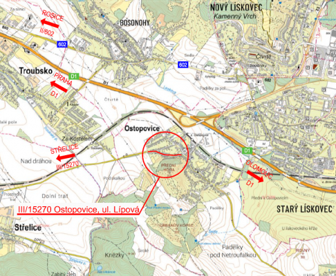 III/15270 Ostopovice, ul. Lípová