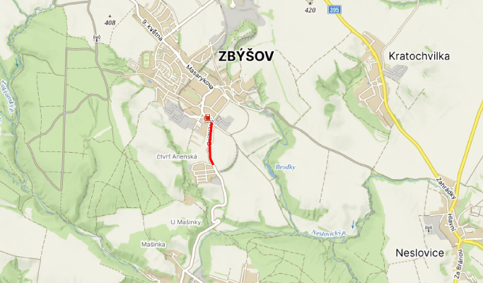 III/39411 Padochov - Zbýšov, 2. úsek