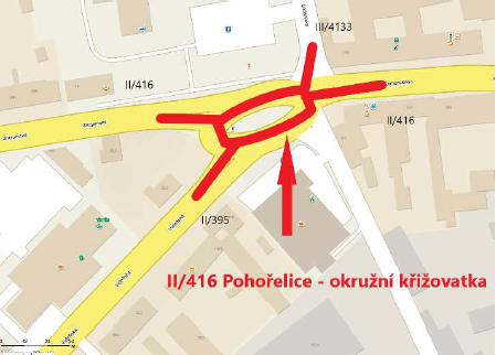 II/416 Pohořelice - okružní křižovatka