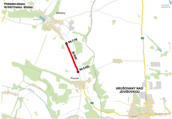 III/4142 Pravice - Břežany