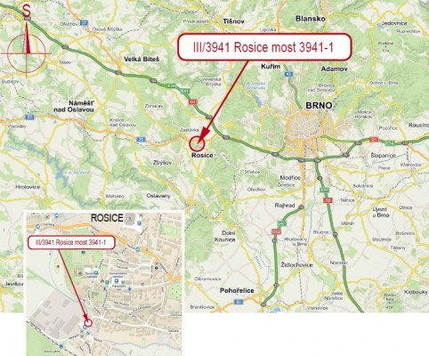 III/3941 Rosice, most 3941-1, 1. stavba