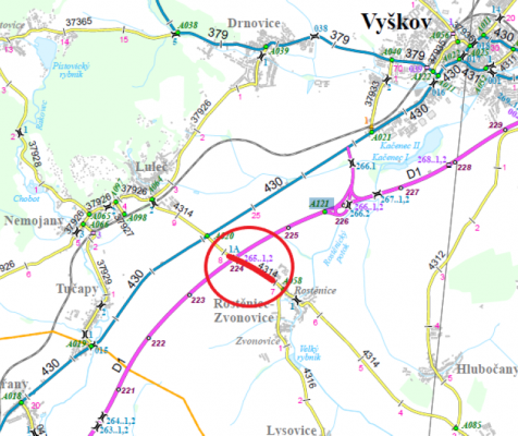 III/4314 Rostěnice - most přes D1