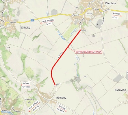 II/152 Silůvky - Ořechov