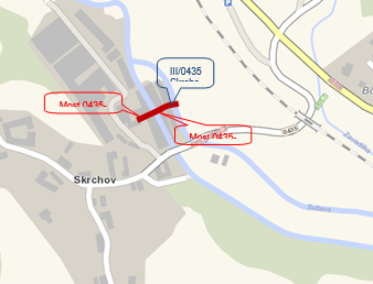 III/0435 Skrchov mosty ev.č.  0435-2,3