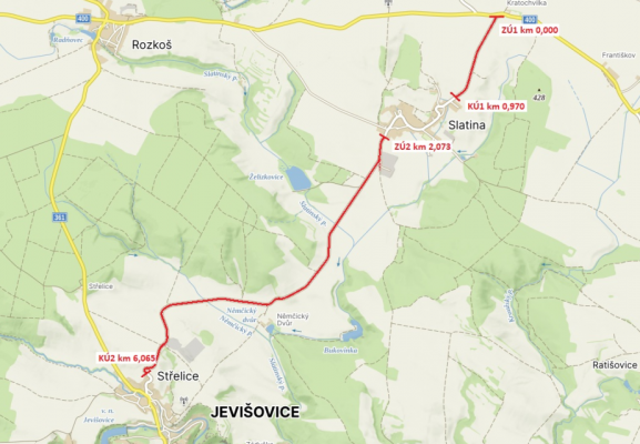 III/4003 Slatina - Střelice