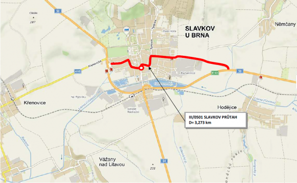 III/0501 Slavkov u Brna průtah