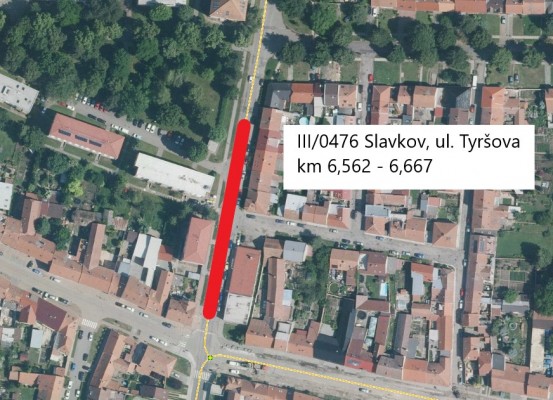 III/0476 Slavkov, ul. Tyršova
