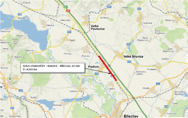 II/425 Starovičky - Rakvice - Břeclav,  SO 104 k.ú. Podivín
