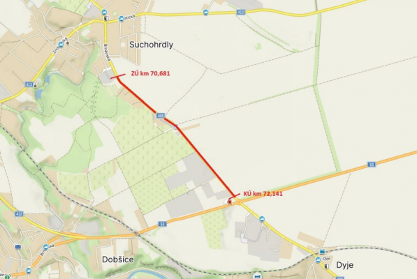 II/408 Suchohrdly u Znojma - I/53