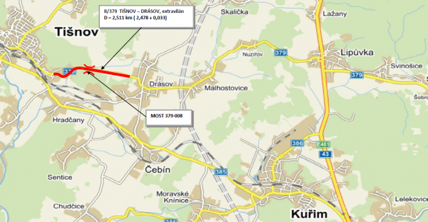 II/379 Tišnov – Drásov, I. et. Tišnov - Drásov