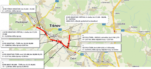 II/385 Tišnov - Hradčany - Čebín