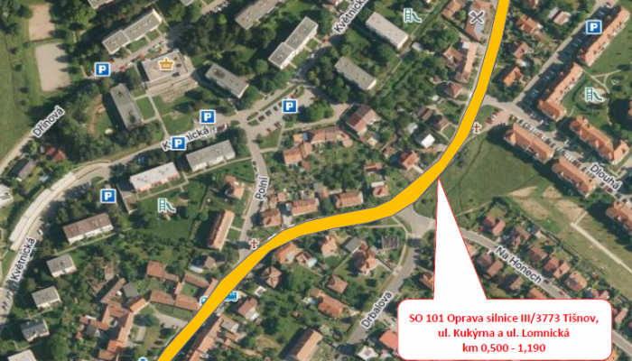 III/3773 Tišnov, ul. Kukýrna a ul. Lomnická