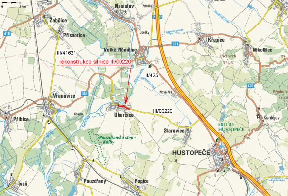 III/00220 Uherčice průtah