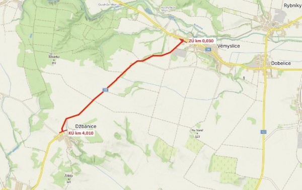 II/398 Vémyslice - Džbánice