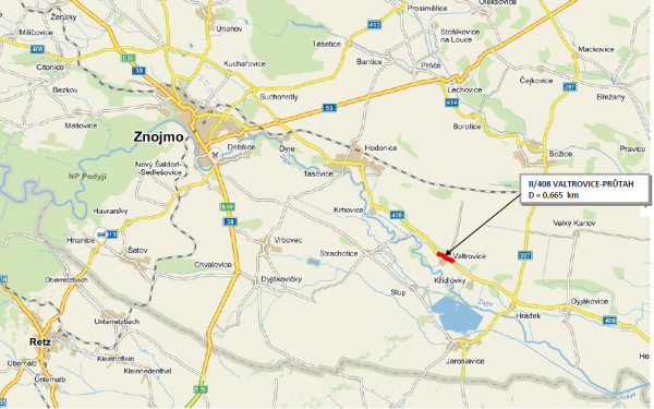 II/408 Valtrovice průtah