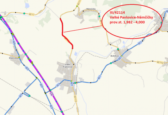 III/42114 Vel. Pavlovice - Němčičky
