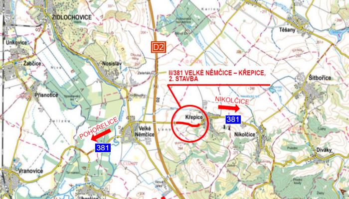 II/381 Velké Němčice - Křepice, 2. stavba