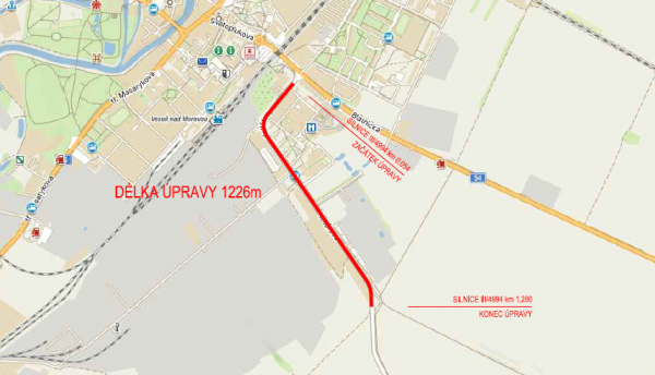 III/4994 Veselí nad Moravou, Kozojídky průtahy, 1. stavba