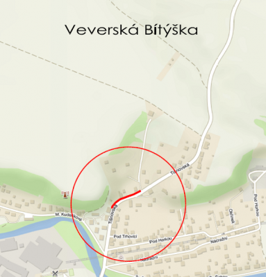 III/38529 Veverská Bítýška, ul. Tišnovská