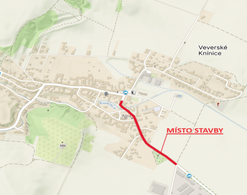 III/3867 Veverské Knínice, průtah a most