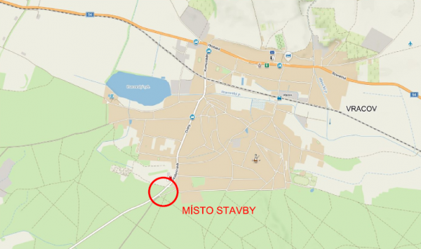 III/4257 Vracov, vjezdový ostrůvek