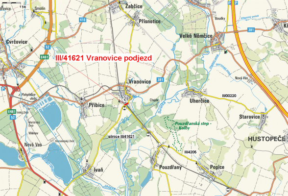 III/41621 Vranovice podjezd